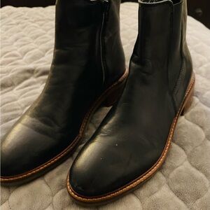 Joie Black Leather Ankle Boots